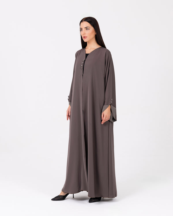 Green Abaya with Double-Layer Design