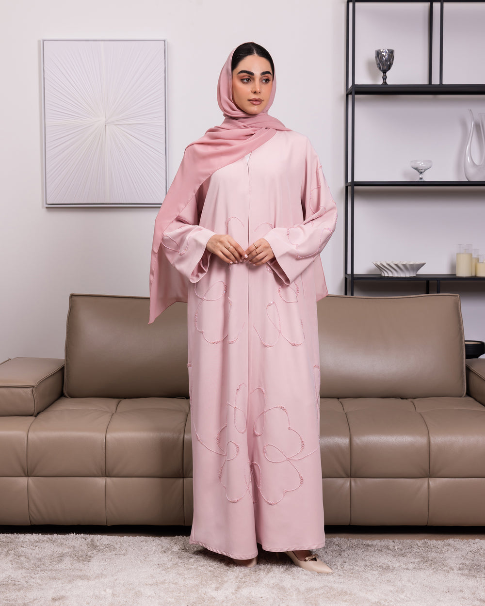 Indonesia Pink Barbie with Beadwork Abaya