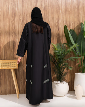 Black Emirati Satin with Beadwork on side