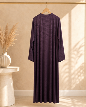 Heritage Threads Abaya - Midnight Orchid Summer friendly Printed Abaya
