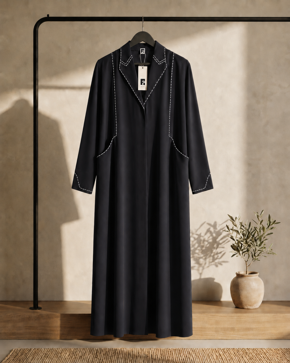 Heritage Threads Abaya - Korea Nida Beadwork Down Abaya