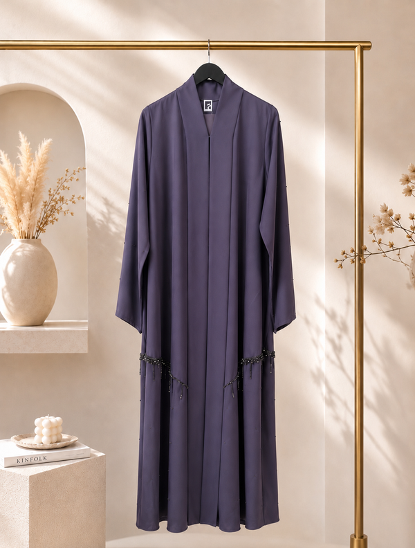 Heritage Threads Abaya - Korea Nida Beadwork Down Abaya