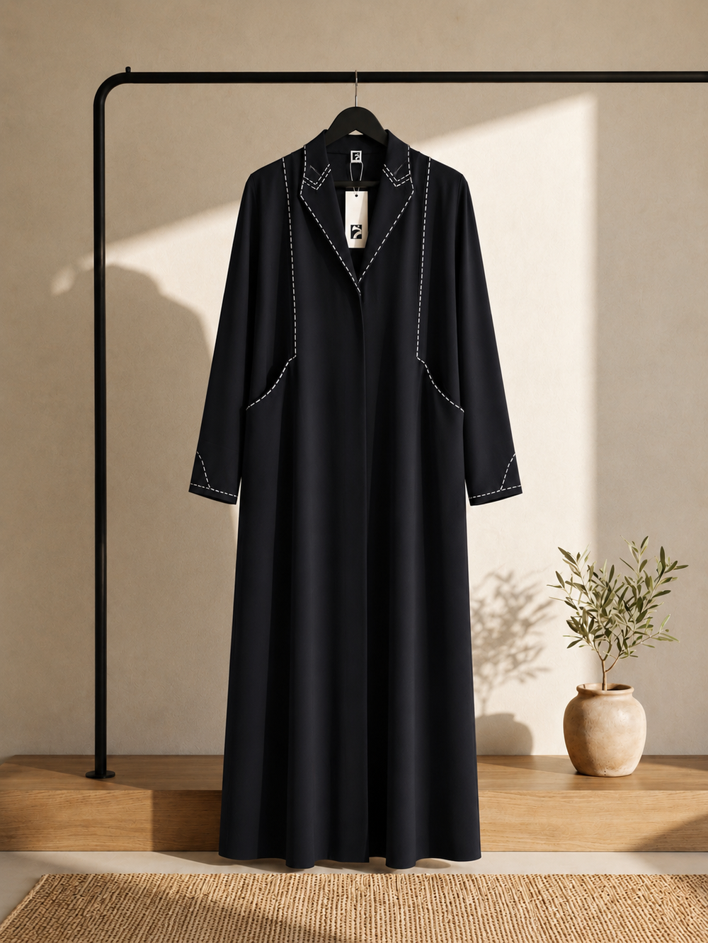 Heritage Threads Abaya - Korea Nida Beadwork Down Abaya