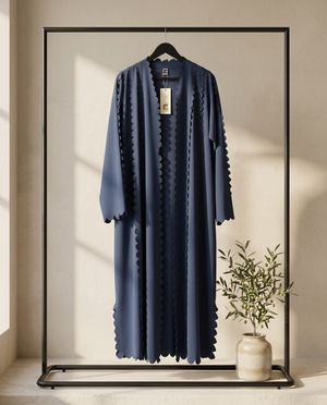 Heritage Threads Abaya - Korea Nada Designer Laser Cut