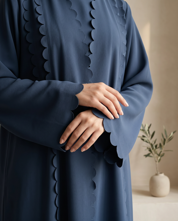 Heritage Threads Abaya - Korea Nada Designer Laser Cut