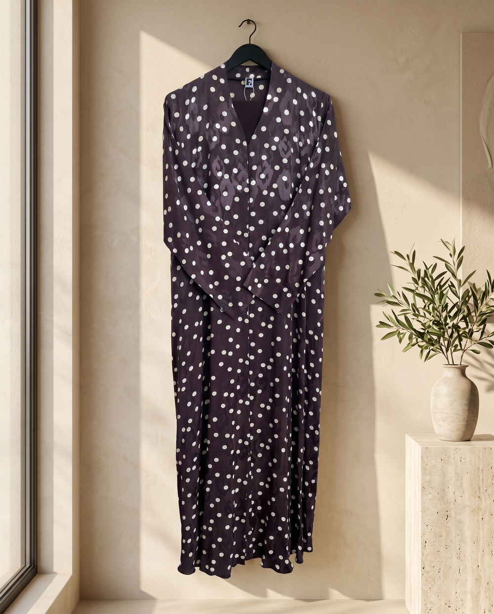 Heritage Threads Abaya - Polka Dot Print in Turkish Fabric