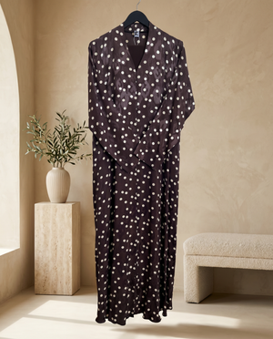 Heritage Threads Abaya - Polka Dot Print in Turkish Fabric